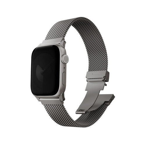 Ремешок Uniq для Apple Watch 42/44/45/49mm Dante PRO Strap Mesh Steel Titanium Silver