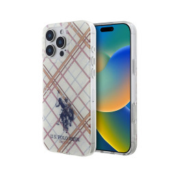 Накладка U.S. Polo для iPhone 16 Pro Max PC/TPU Double Horse logo Quilted Hard Transparent купить в Уфе