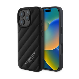 Накладка U.S. Polo для iPhone 16 Pro Max PU Quilted with Classic logo Hard Black купить в Уфе