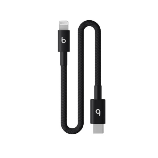 Кабель Beats USB-C to Lightning Woven Short Cable 20 cm Bolt Black MEQM4