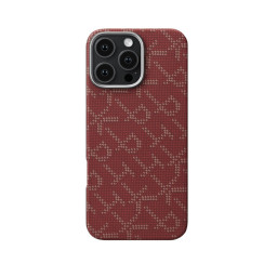 Накладка Pitaka Monogram Tactile Woven Case для iPhone 16 Pro Red/Gold купить в Уфе