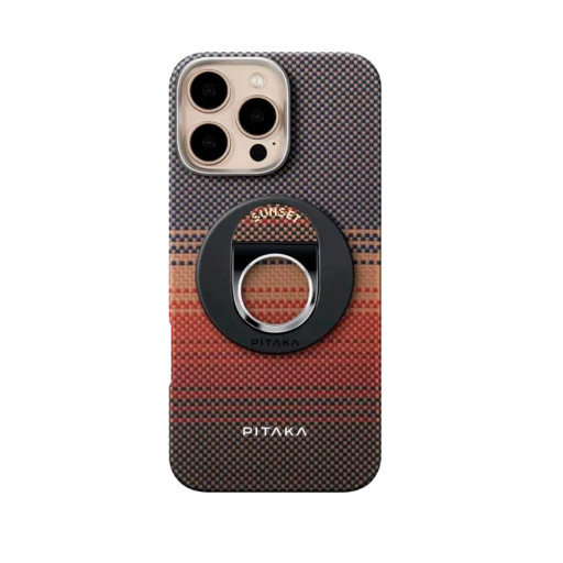 Накладка Pitaka для iPhone 16 Pro Tactile Woven Grip3 Sunset