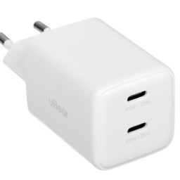 Сетевое зарядное устройство uBear Bridge Wall Charger 45W GaN 2 USB-C белое купить в Уфе