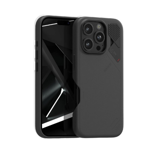 Накладка Aulumu для iPhone 16 Pro A16 Vegan Leather Case черная