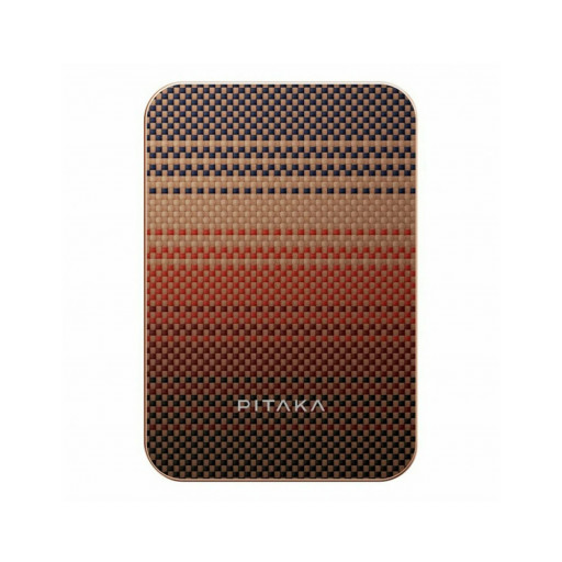 Внешний аккумулятор Pitaka Magnetic Aramid Fiber Qi2 5000mAh 15W Sunset