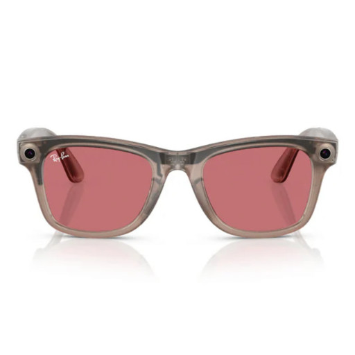 Умные очки Ray-Ban Smart Glasses Wayfarer RW4006 Shiny Warm Stone/Transitions Watemelon Red