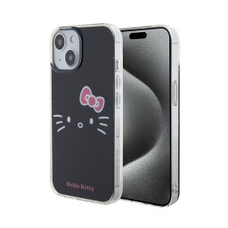 Накладка Hello Kitty для iPhone 15 PC/TPU Kitty Face Black купить в Уфе