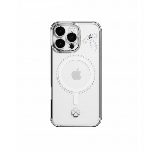 Накладка Kingxbar для iPhone 16 Pro Dreamland (with Austrian Crystals) Silver (MagSafe)