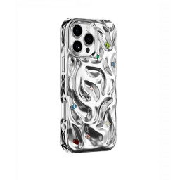 Накладка Kingxbar для iPhone 16 Pro Uki (with Cubic Zirconia) Silver купить в Уфе