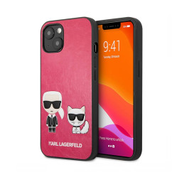 Накладка Lagerfeld для iPhone 13 PU Karl & Choupette Fuchsia купить в Уфе