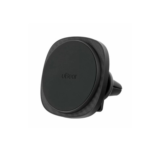 Автомобильный держатель с беспроводной зарядкой uBear Way Magnetic Car mount kevlar черный