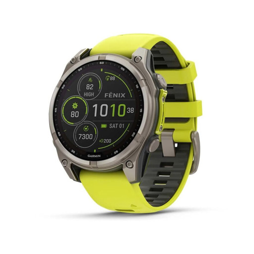 Garmin Fenix 8 51mm Solar Sapphire Titanium Yellow