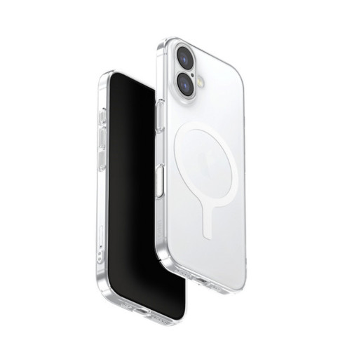 Накладка Uniq для iPhone 17 AirSuit Glossy Clear/White (MagSafe)