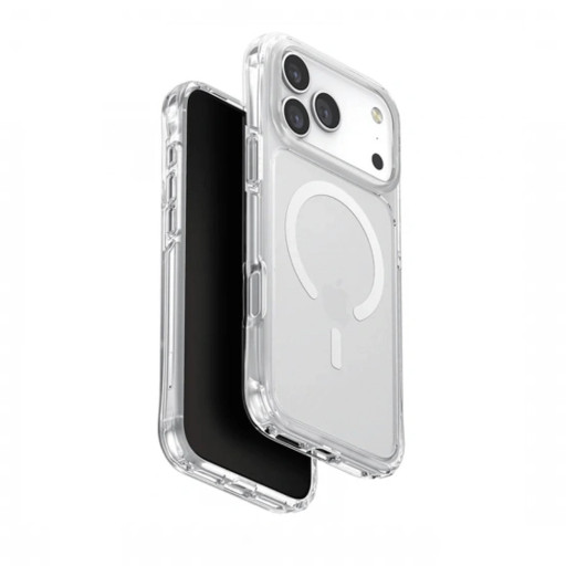 Накладка Uniq для iPhone 17 Pro AirSuit Glossy Clear/White (MagSafe)
