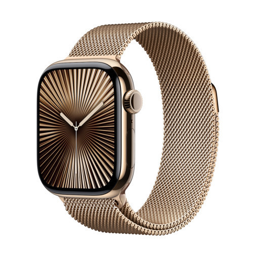 Apple Watch Series 10 46mm Gold Titanium Gold Milano Loop Cell M/L