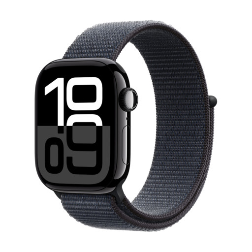 Apple Watch Series 10 46mm Jet Black Al Ink Sport Loop GPS