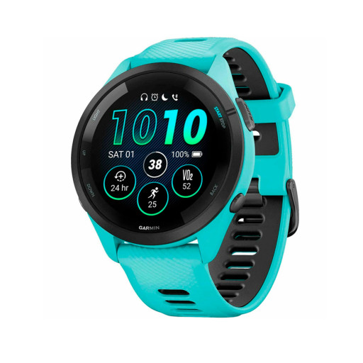 Garmin Forerunner 265S Black Bezel with Whitestone Case and Whitestone/NeoTropic Silicone Band