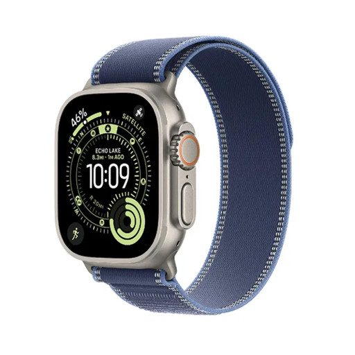 Apple Watch Ultra 3 49mm Natural Titanium Blue/Bright Blue Trail Loop M/L