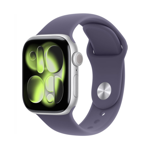 Apple Watch Series 11 46mm Silver Purple Fog Sport Band S/M