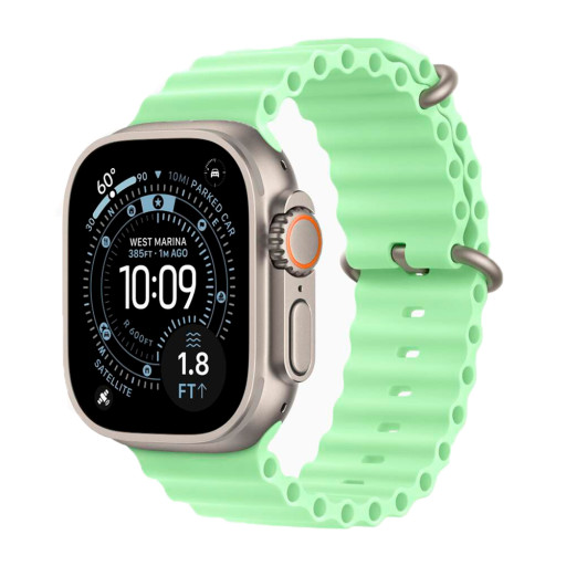 Apple Watch Ultra 3 49mm Natural Titanium Neon Green Ocean Band