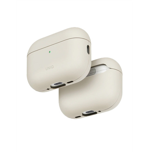 Чехол Uniq для Airpods Pro 3 LINO Liquid silicone with handstrap Ivory Beige