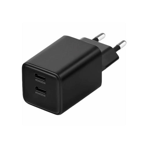 Сетевое зарядное устройство uBear Bridge Wall Charger 45W GaN 2 USB-C черное