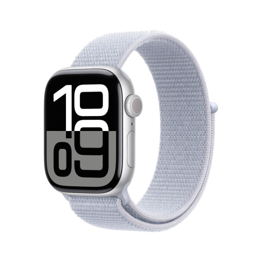 Apple Watch Series 10 42mm Silver Al Blue Cloud Sport Loop Cell