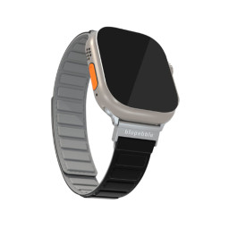 Ремешок Blupebble для Apple Watch 42/44/45/49mm Sass Pordoi Silicone Reversible Magneti Strap Gray купить в Уфе