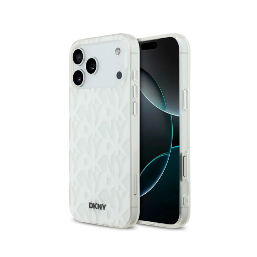 Накладка DKNY для iPhone 17 Pro IML Double layer Grid Pattern White