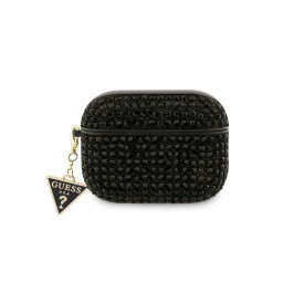 Чехол Guess для Airpods Pro 3 Diamond Rhinestone with Triangle charm Black купить в Уфе