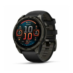 Garmin Fenix 8 47mm Amoled Sapphire Carbon Gray DLC Titanium Black Pebble Gray Band купить в Уфе