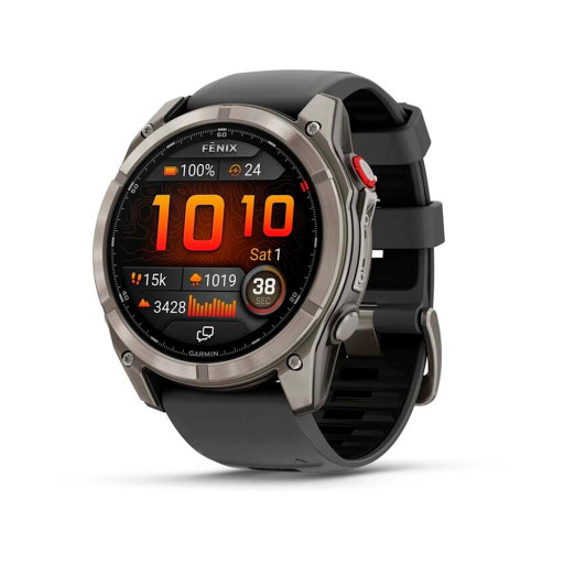 Garmin Fenix 8 Pro 51mm Amoled Sapphire Titanium with Graphite/Black Silicone Band
