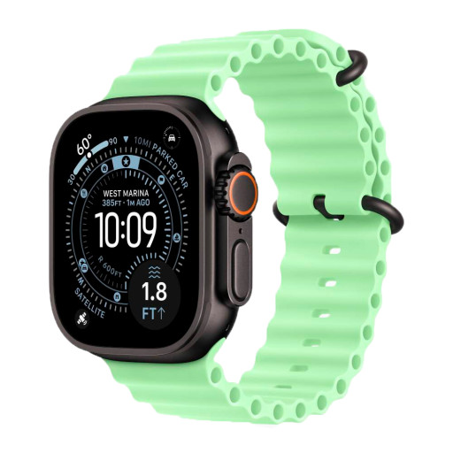 Apple Watch Ultra 3 49mm Black Titanium Neon Green Ocean Band