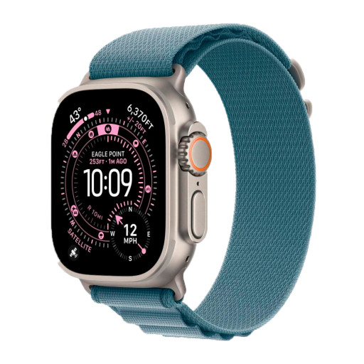 Apple Watch Ultra 3 49mm Natural Titanium Light Blue Apline Loop L