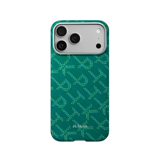 Накладка Pitaka для iPhone 17 Pro Max Monogram Ultra-Slim Case Gold/Green