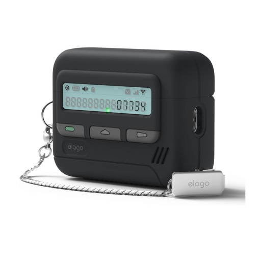 Чехол Elago для Airpods Pro 3 Unique Pager Hang case Black