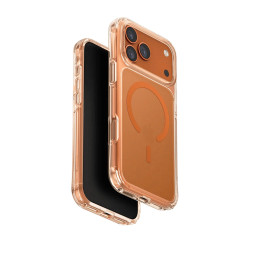 Накладка Uniq для iPhone 17 Pro Lifepro Xtreme AF Frost Clear/Volt Orange (MagSafe) купить в Уфе