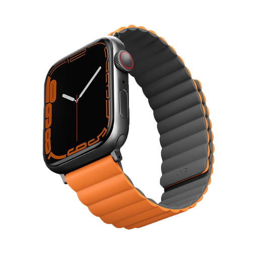 Ремешок Uniq для Apple Watch 49/45/44/42mm Revix reversible Magnetic Grey/Orange
