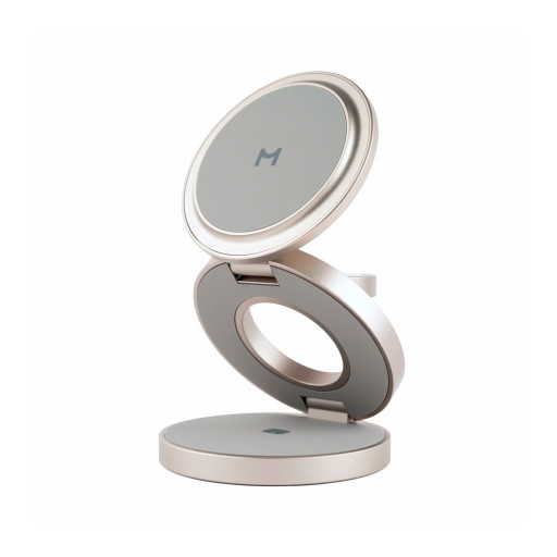 Беспроводное зарядное устройство Magssory Disc Signature Edition MagSafe 3 в 1 titanium