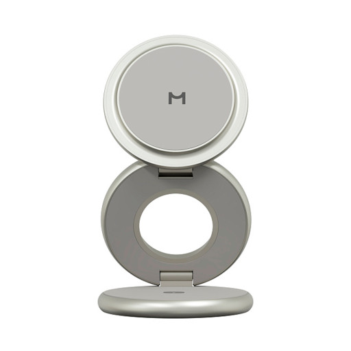 Беспроводное зарядное устройство Magssory Disc Pro Signature Edition MagSafe 3 в 1 titanium