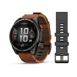 Garmin Fenix 8 Pro 51mm Amoled Sapphire Titanium Carbon Grey Chestnut Leather купить в Уфе