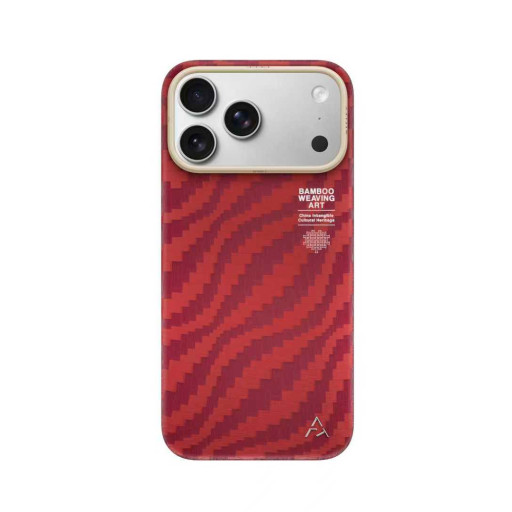 Накладка Airity для iPhone 17 Pro Max Bamboo Shadow Orient Claret Red