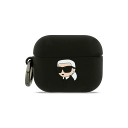 Чехол Lagerfeld для Airpods Pro 3 Silicone case with ring NFT 3D Karl Black купить в Уфе