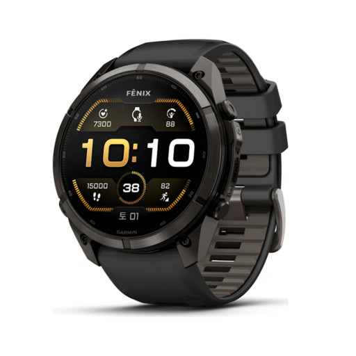 Garmin Fenix 9 Pro 51mm Amoled Sapphite Carbon Gray DLC Titanium with Black/Pebble Gray Silicone
