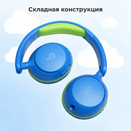 Беспроводные наушники Blupebble Bounce 2in1 Kids Headphones Blue фото купить уфа