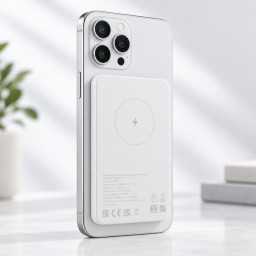 Внешний аккумулятор Mi Magnetic Power Bank 5000mAh WPB0507 MagSafe белый фото купить уфа
