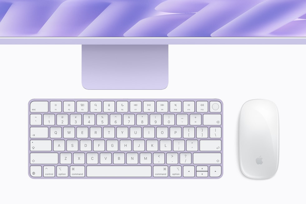 Клавиатура и мышь в цвет iMac