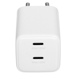 Сетевое зарядное устройство uBear Bridge Wall Charger 45W GaN 2 USB-C белое фото купить уфа
