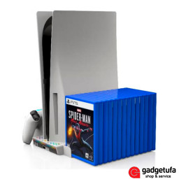 Подставка EpicArma Multifunctional Dock для зарядки и охлаждения PS5 с RGB EA-DZ505-WH фото купить уфа