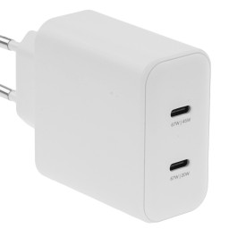 Сетевое зарядное устройство uBear Motion Wall Charger 67W 2 ports USB-C белое фото купить уфа